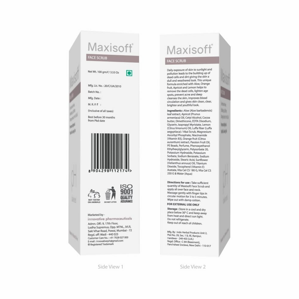 Maxisoft Face Scrub Tan Removal Exfoliating Scrub