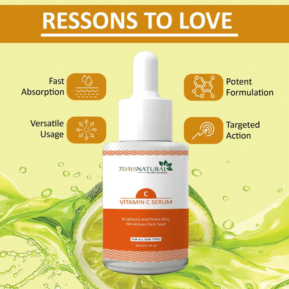 7 Days Vitamin C-Advance Radiance Booster Skin Brightening Face Glowing Serum