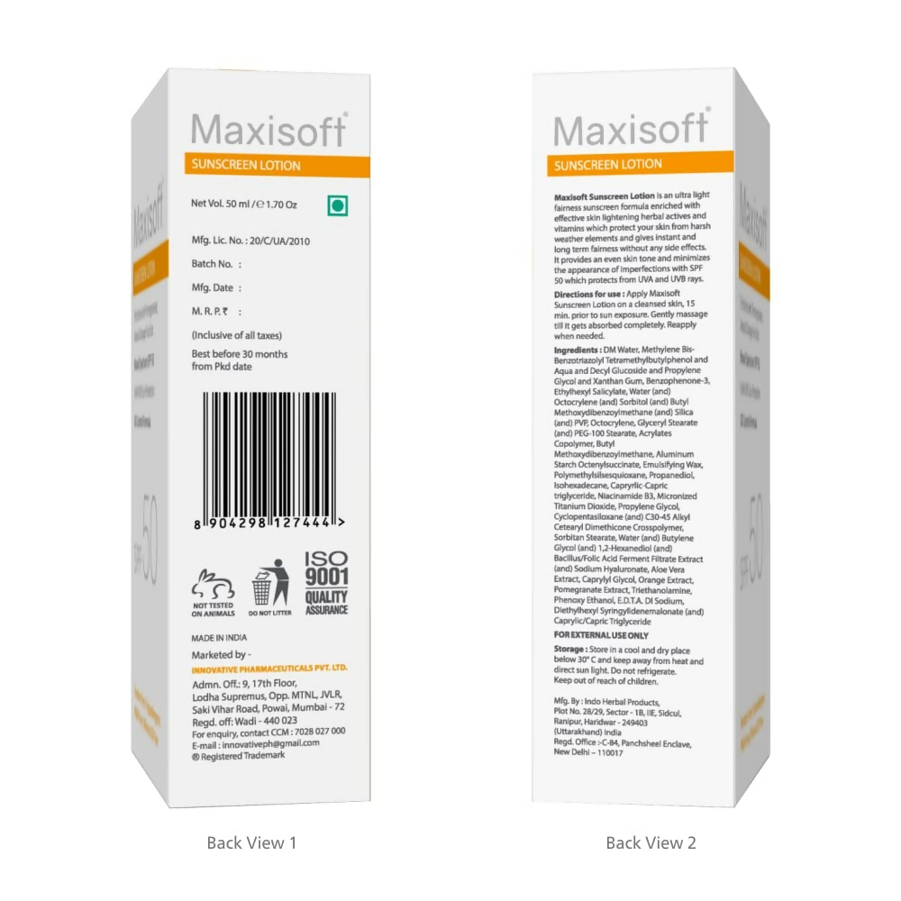 Maxisoft Sunscreen Lotion SPF 50