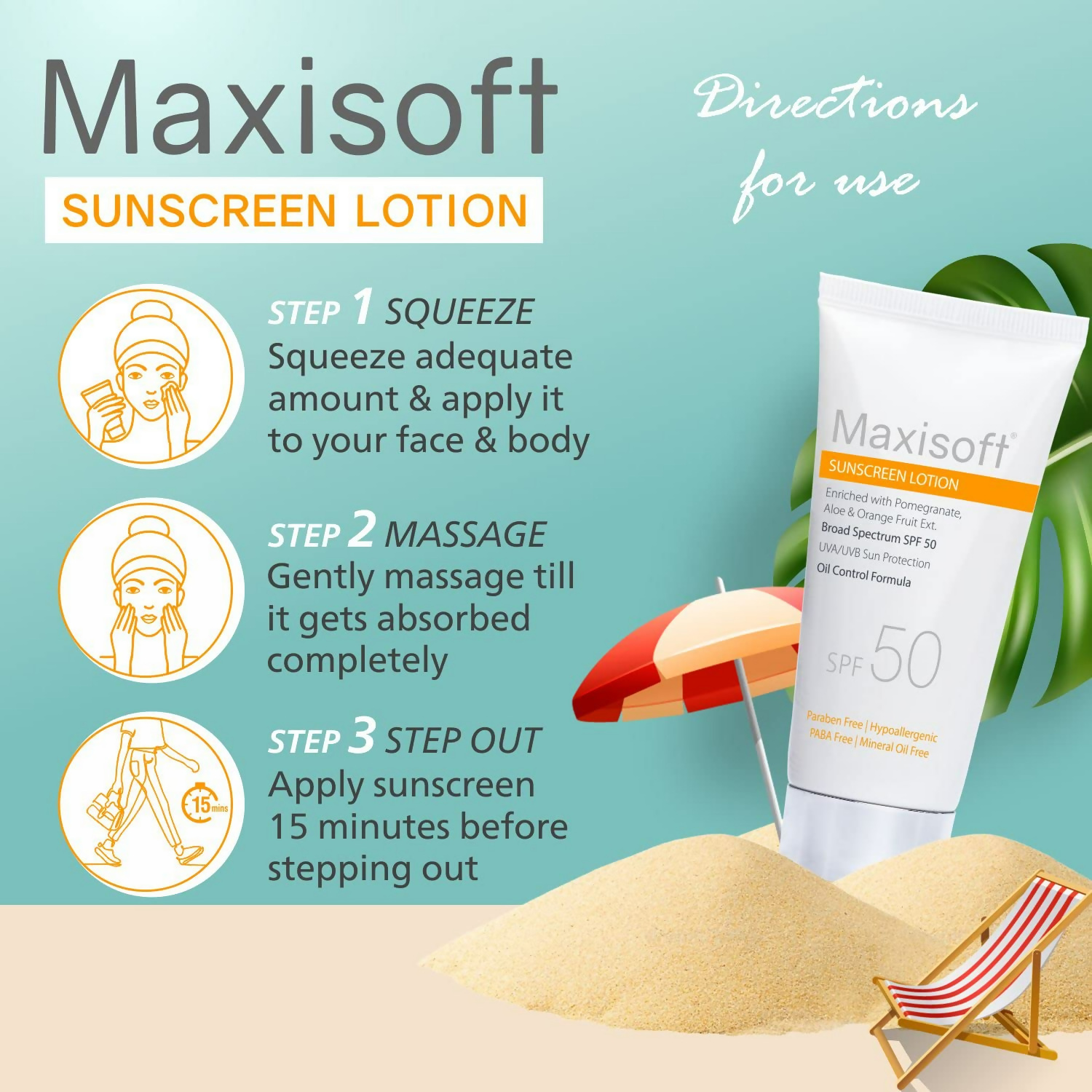 Maxisoft Sunscreen Lotion SPF 50