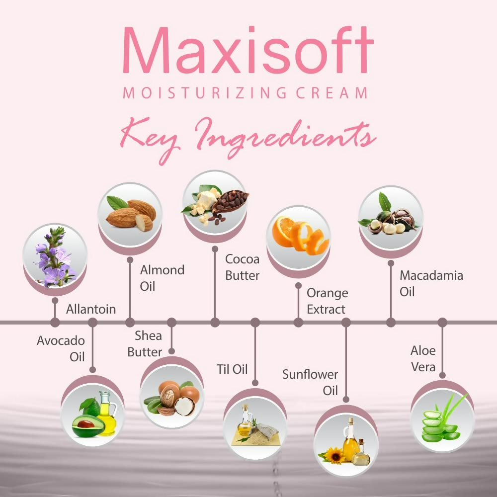 Maxisoft Moisturizing Cream With Almond Oil Aloe Avocado Cocoa Butter