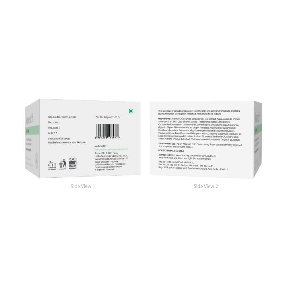 Maxisoft Cold Cream Vitamin E Glowing and Moisturized Skin