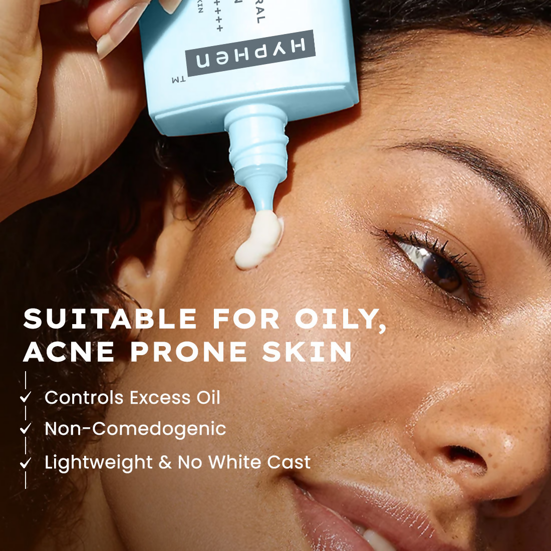 Hyphen Sun Milk 100% Mineral Sunscreen SPF 50 PA++++ 25% Nano Zinc Oxide For Acne Prone, Oily Skin