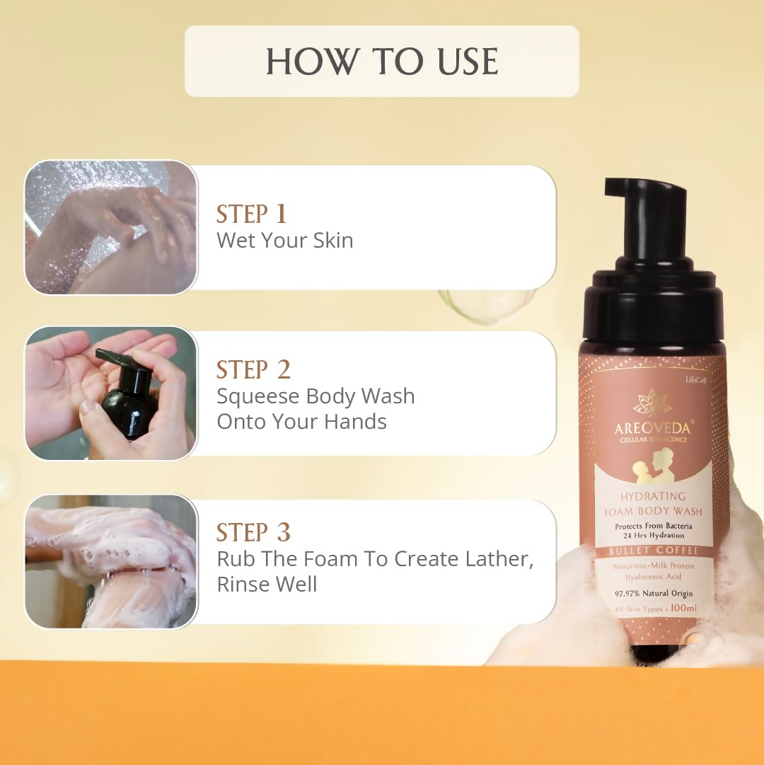AreoVeda Hydrating Body Foam Wash For Moms