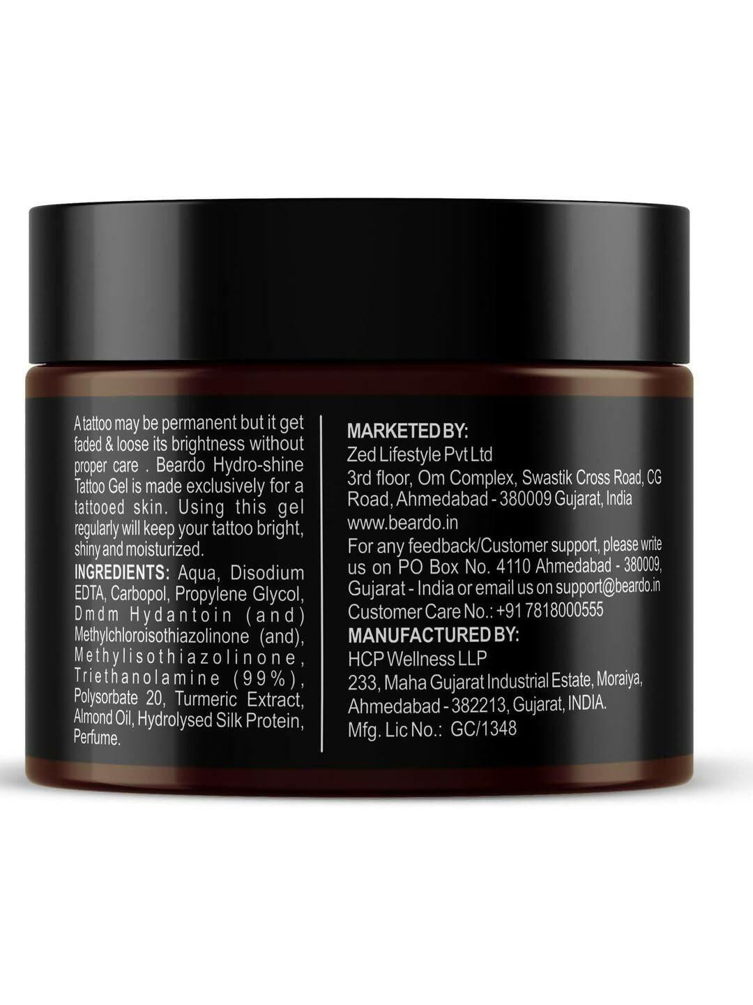 Beardo Tattoo Shiner Gel - Hydro Gel Heals & Maintains Tattoo Ink