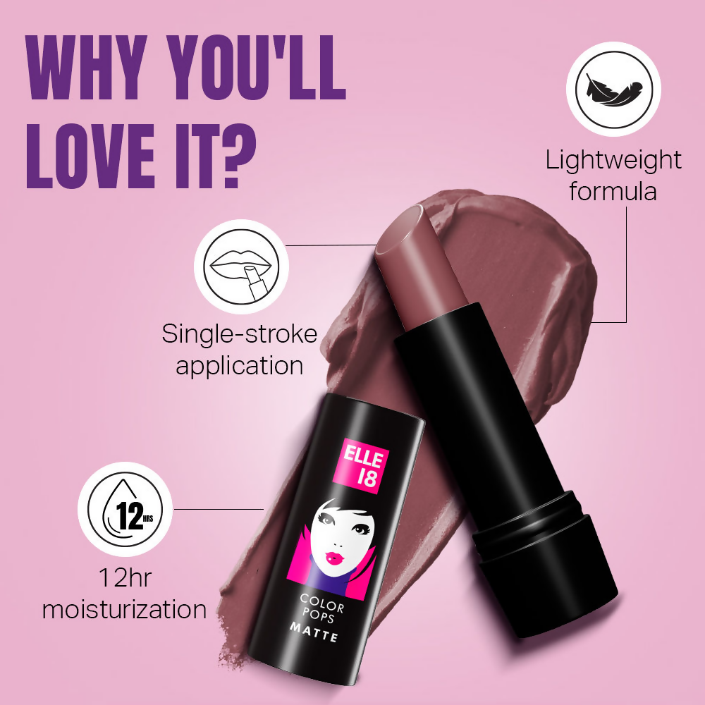 Elle 18 Color Pop Matte Lip Color - W12 Mauve Date