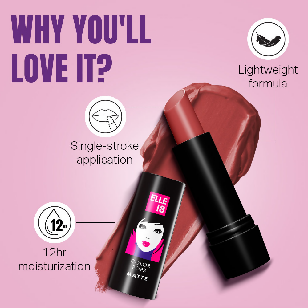 Elle 18 Color Pop Matte Lip Color - P22 Pink Stylist
