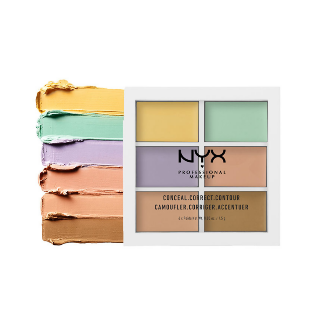 NYX Professional Makeup Conceal, Correct, Contour Palette - Color Correcting Concealer