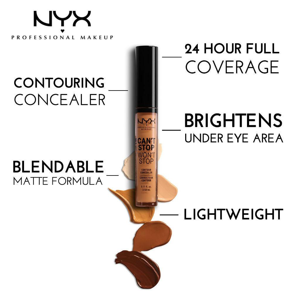 NYX Professional Makeup Can't Stop Won’t Stop Contour Concealer - Light Ivory