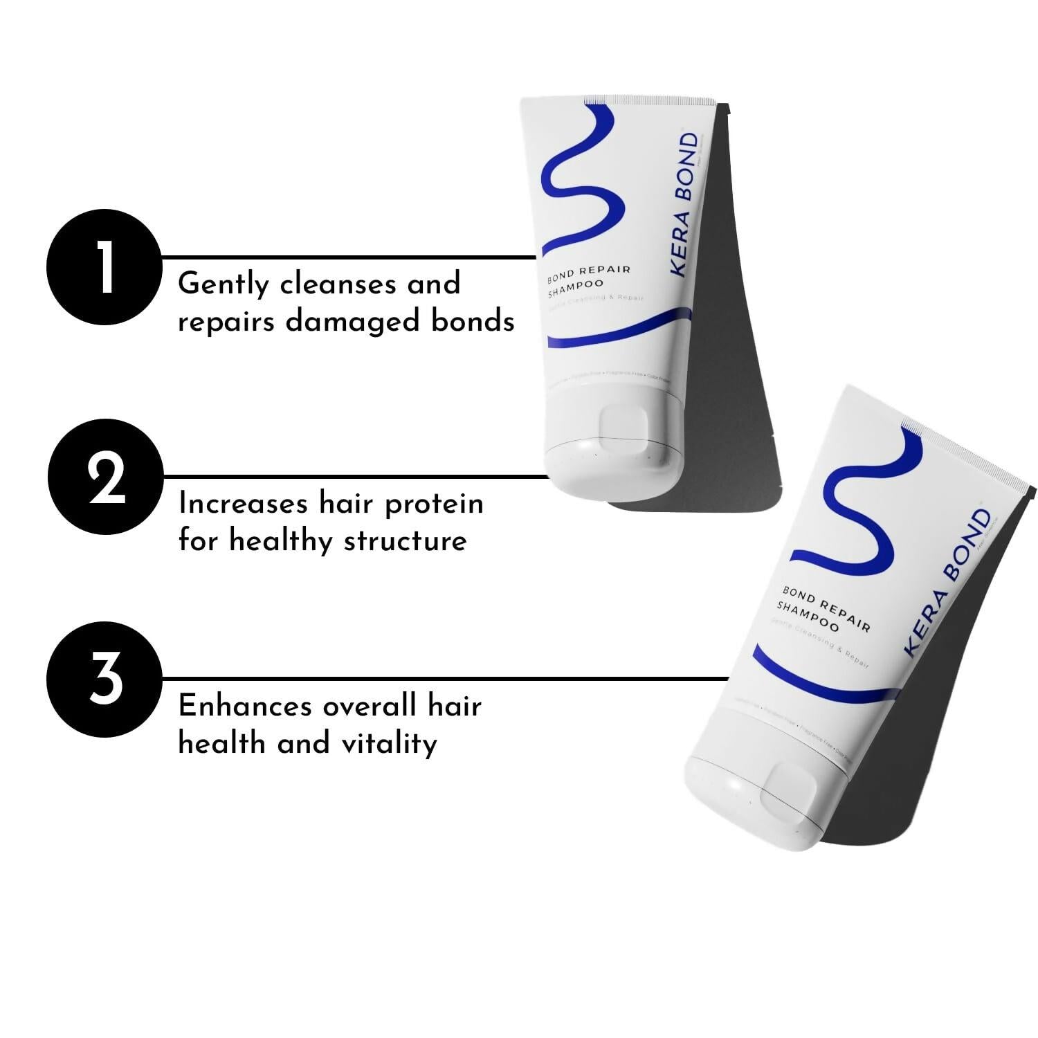 KERA BOND Hair Science Repair Shampoo For Damaged Hair, Keratin Treated Hair, Colored Or Bleached Hair