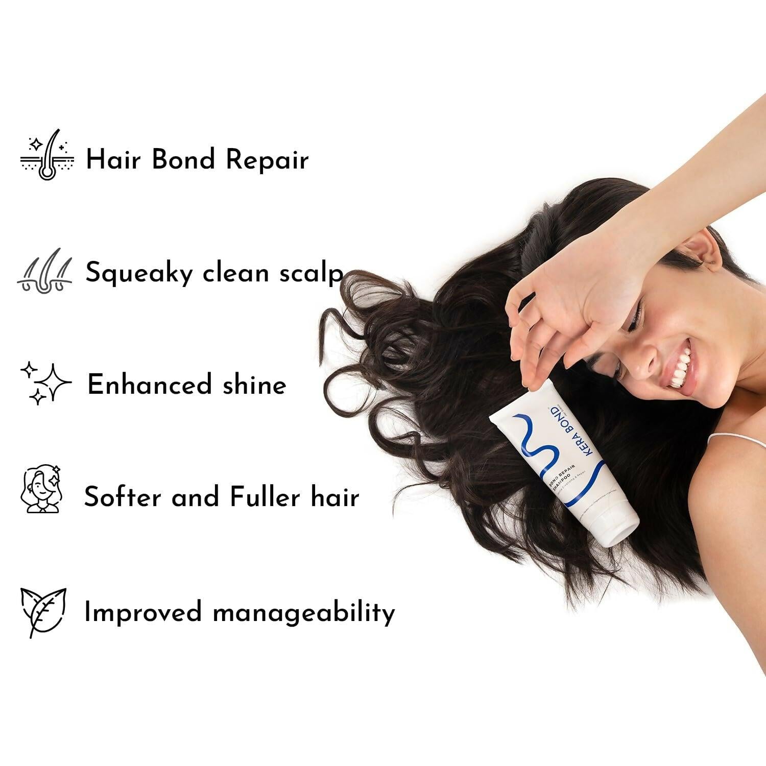 KERA BOND Hair Science Repair Shampoo For Damaged Hair, Keratin Treated Hair, Colored Or Bleached Hair