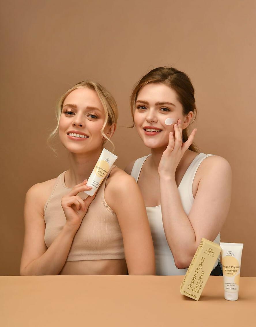 Aveil Unseen Physical Sunscreen SPF 50 PA +++