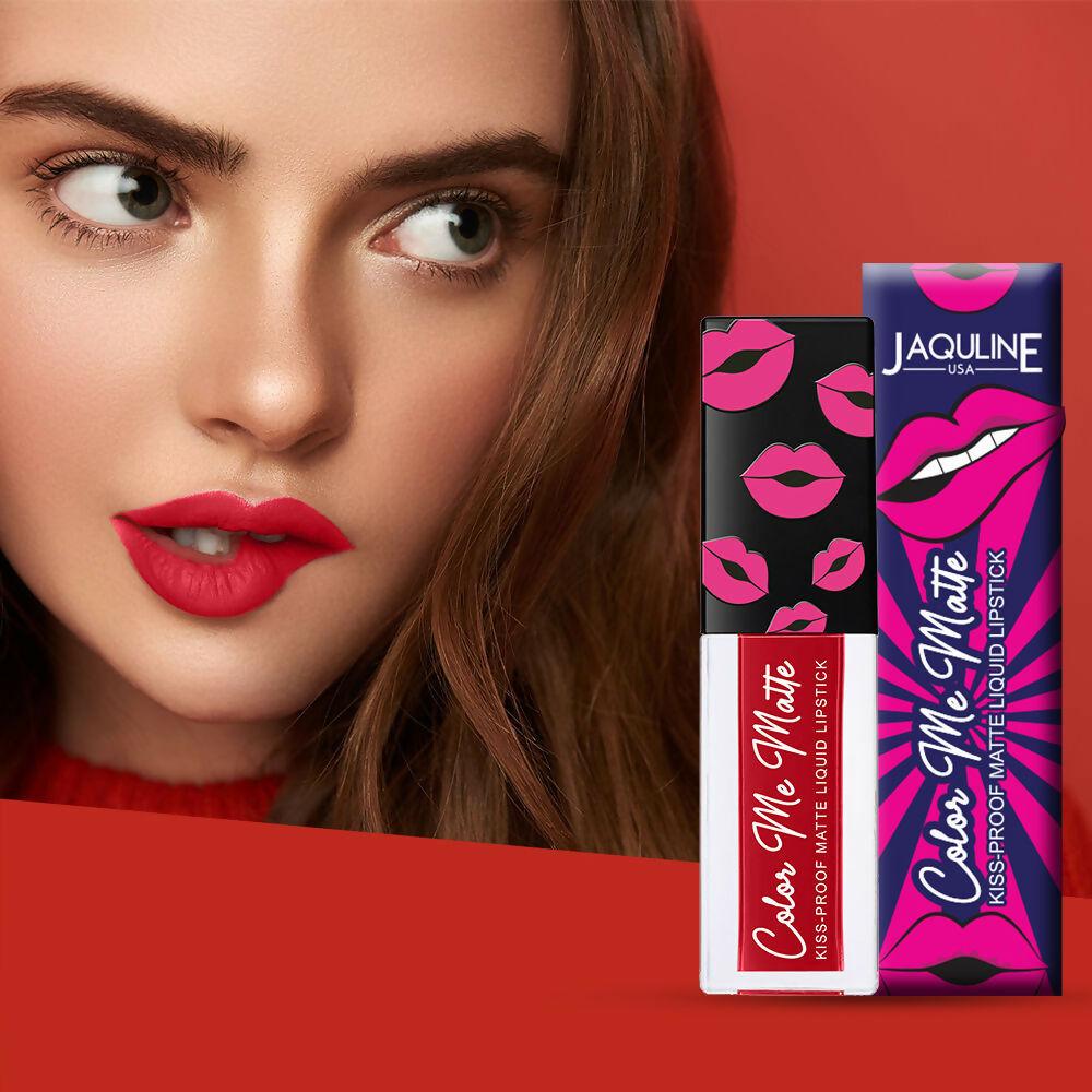 Jaquline USA Color Me Matte Liquid Lipstick - Crimson Red