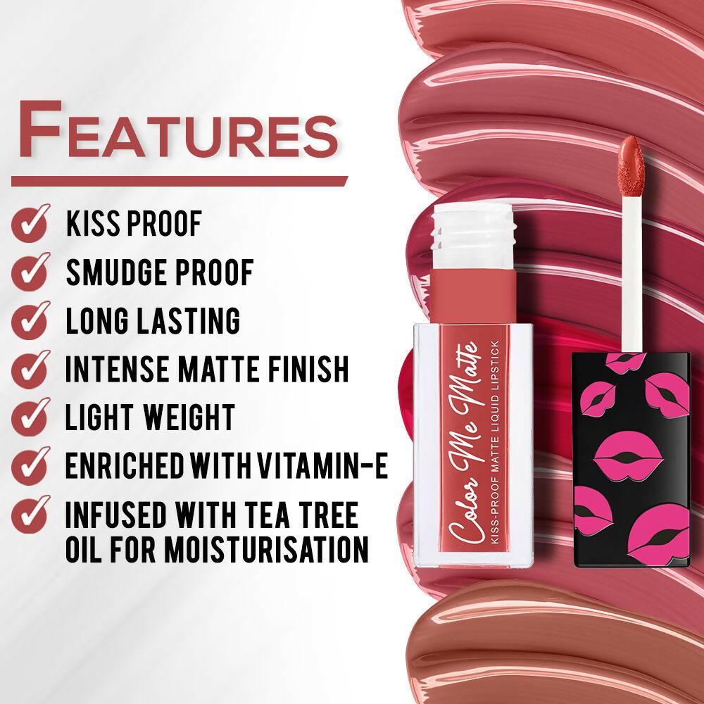 Jaquline USA Color Me Matte Liquid Lipstick - Plum