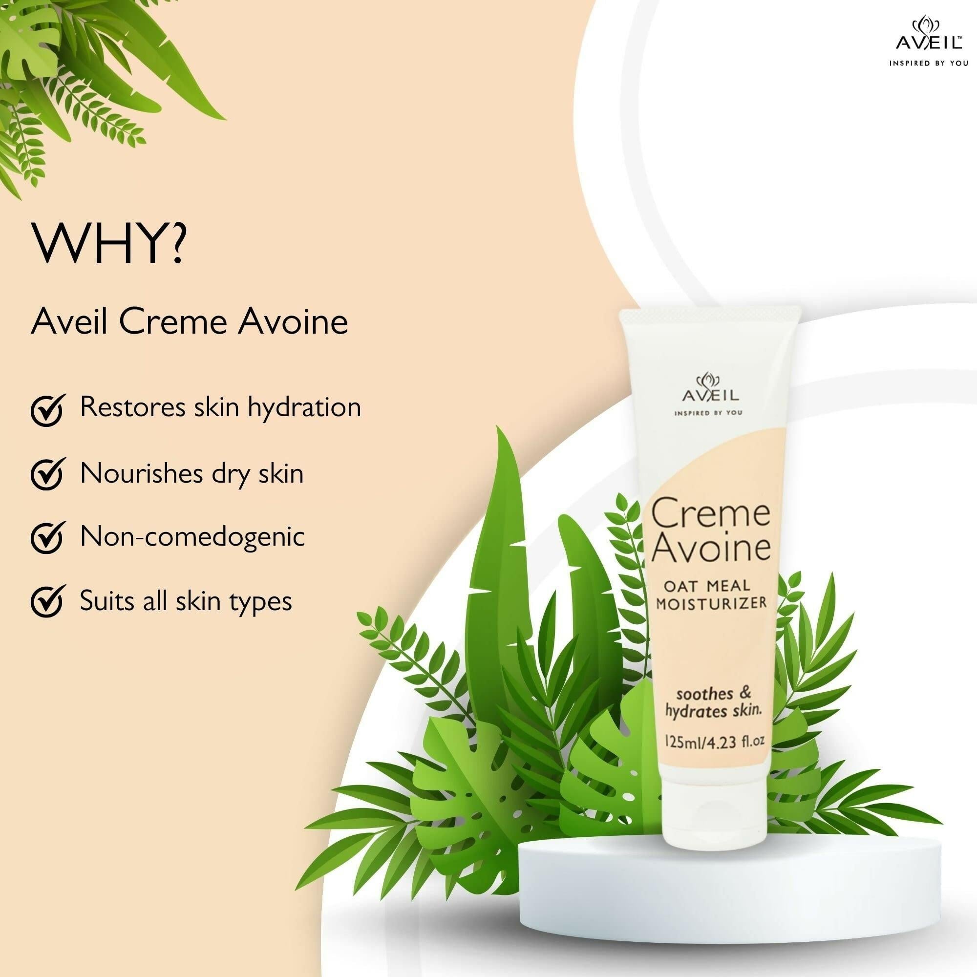 Aveil Creme Avoine Oat Meal Body Moisturizer