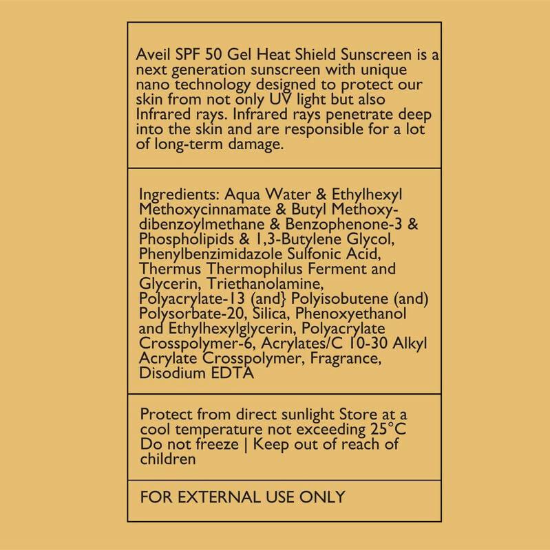Aveil Heat Shield Gel Sunscreen SPF 50 With PA+++