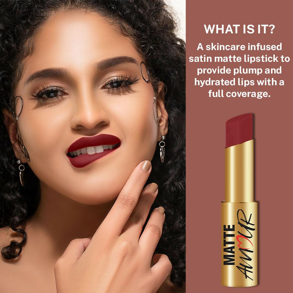 Jaquline USA Matte Amour Matte Lipstick - Flirtatious 06