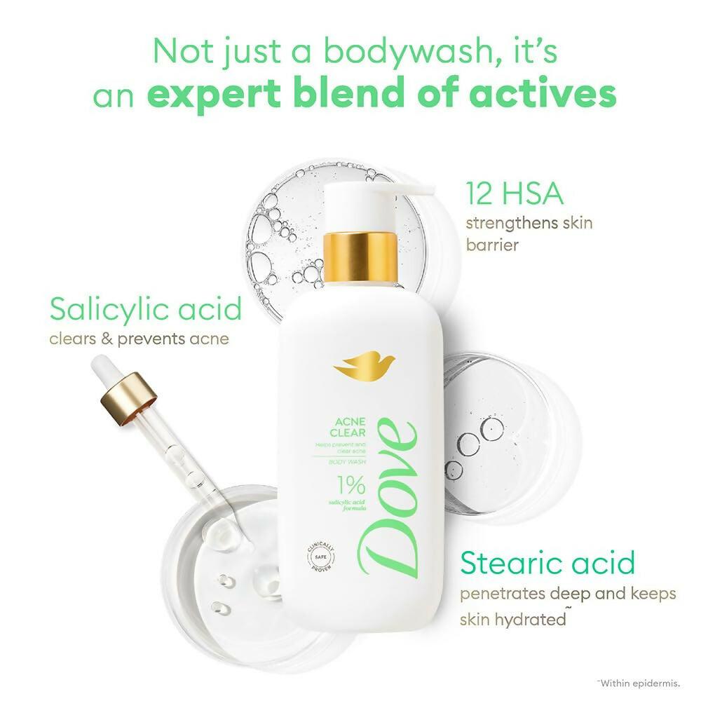 Dove Acne Clear Serum Body Wash with 1% Clearing Serum + Salicylic Acid