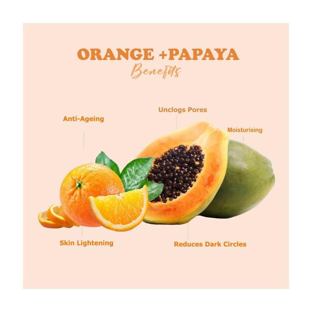 Kimayra Organic Orange + Papaya Face Pack Powder For Tan Removal, Helps In Retain Moisture & Reduce Wrinkles & Fine Lines