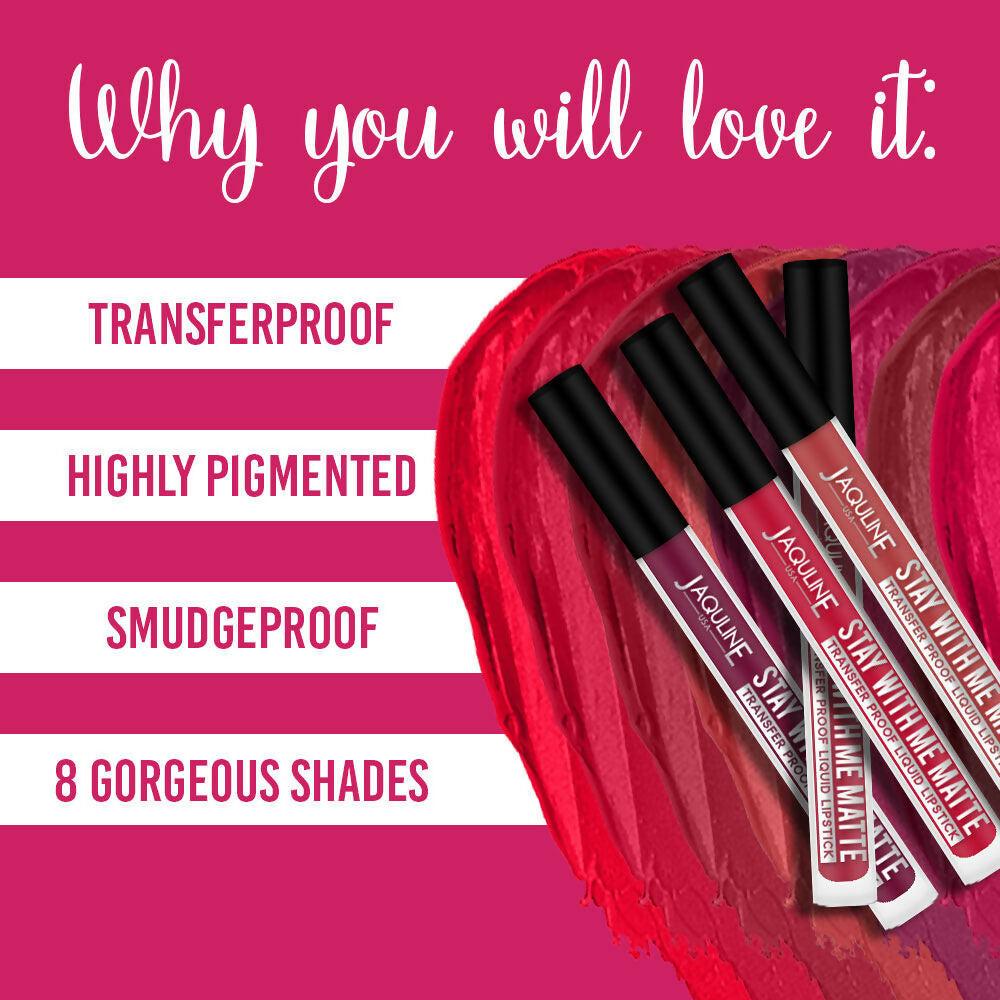 Jaquline USA Stay With Me Matte Liquid Lipstick - Secret Keeper