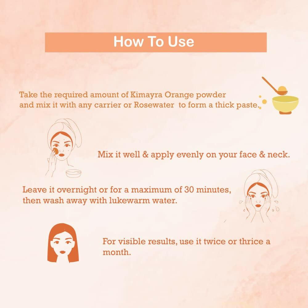 Kimayra Natural Orange Peel Powder Face Pack For Youth Glowing Skin & Reduces Scars