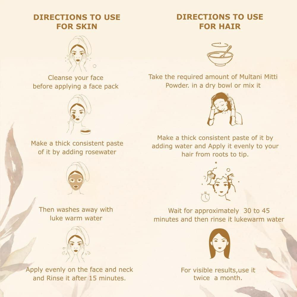 Kimayra Multani Mitti Natural Skin & Hair Care Pack - Reduce Pigmentation