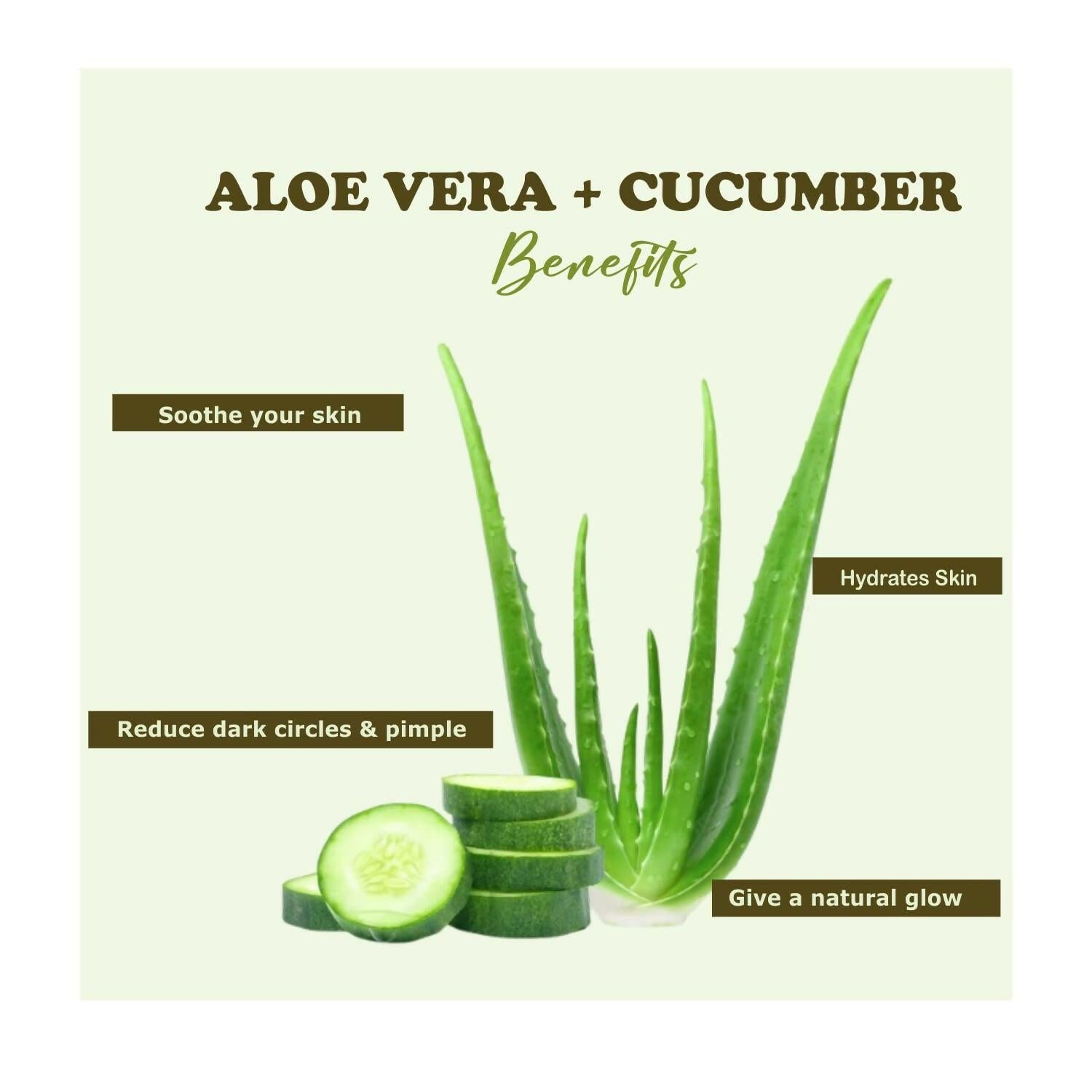 Kimayra Aloe Vera + Cucumber Face Pack Powder For Refreshing Glow Skin, Helps In Anti – Ageing
