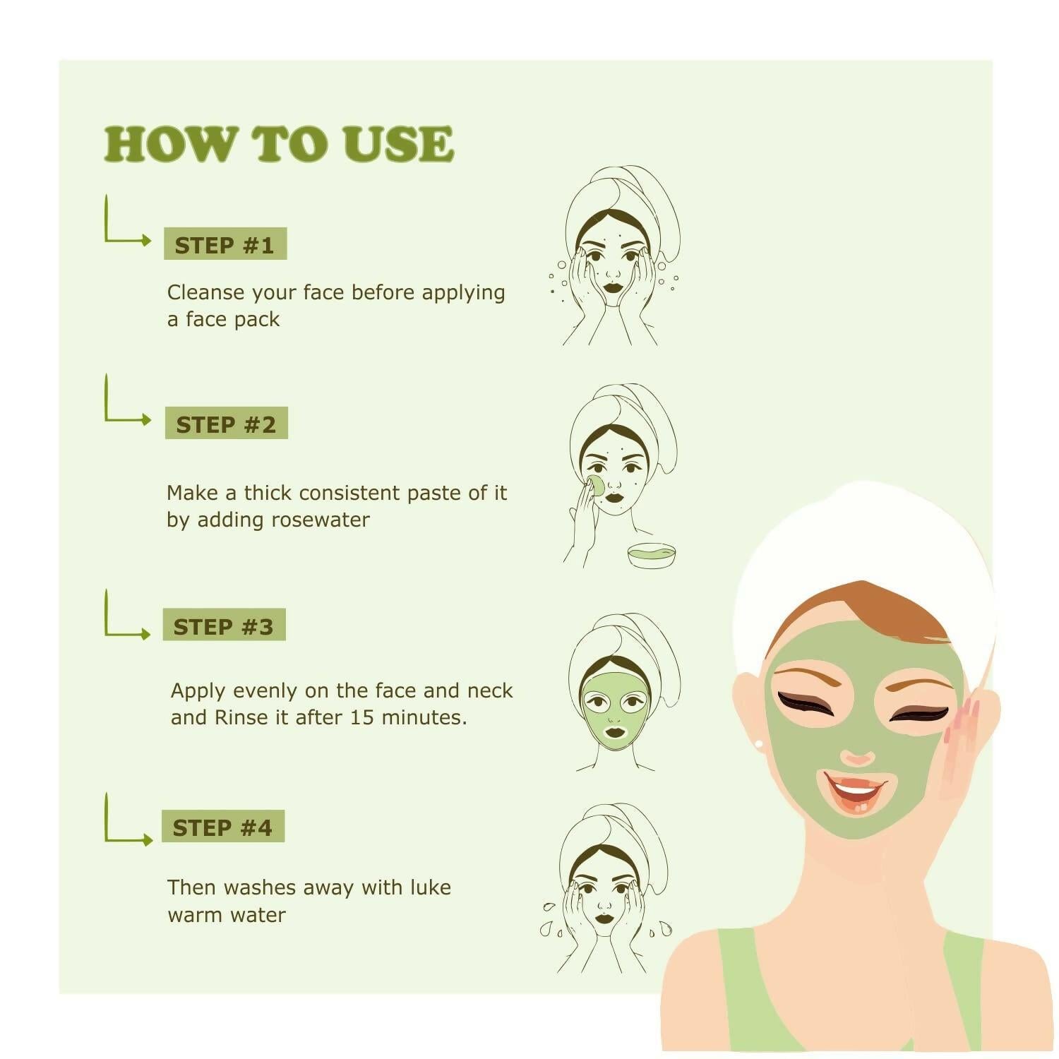 Kimayra Aloe Vera + Cucumber Face Pack Powder For Refreshing Glow Skin, Helps In Anti – Ageing