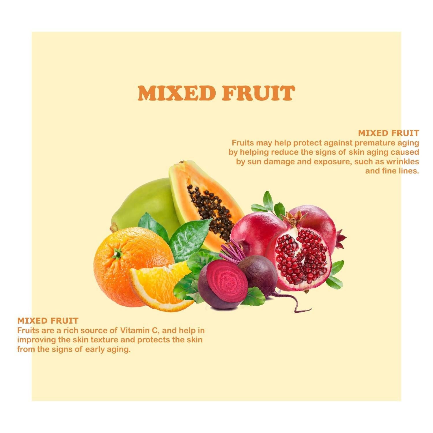 Kimayra Mixed Fruit Face Pack Powder For Natural Glow Skin Helps In Cleanse Oil & Dirt From Skin