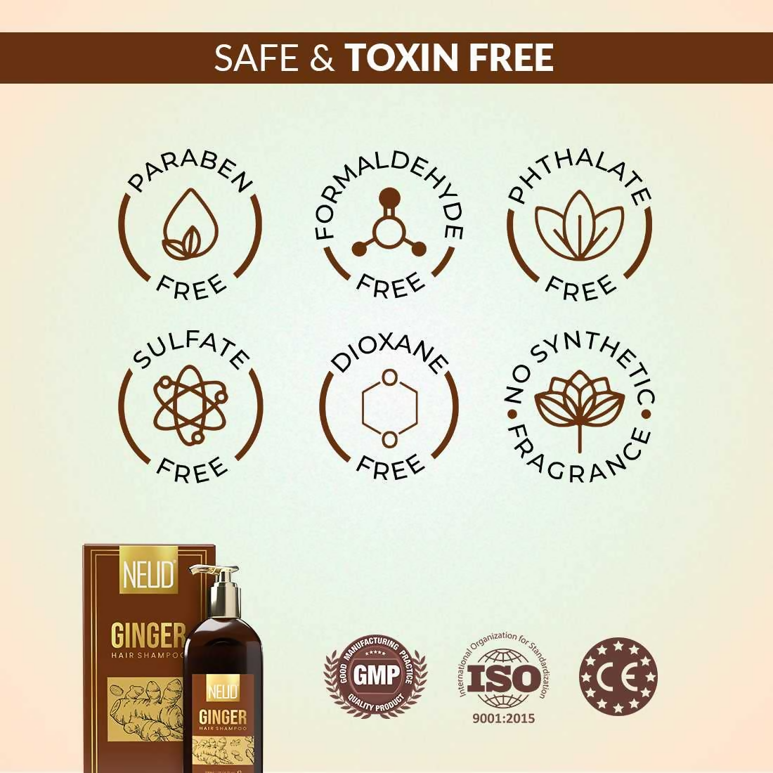 Neud Ginger Hair Shampoo for Men & Women