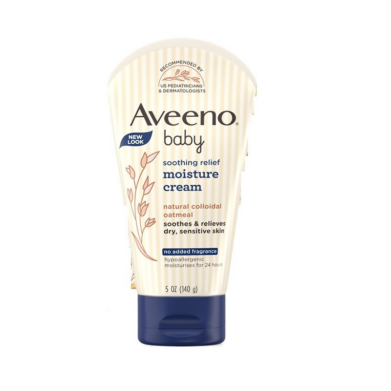 Aveeno Baby Soothing Relief Face & Body Moisture Cream - Oatmeal For Dry, Sensitive & Gentle Skin