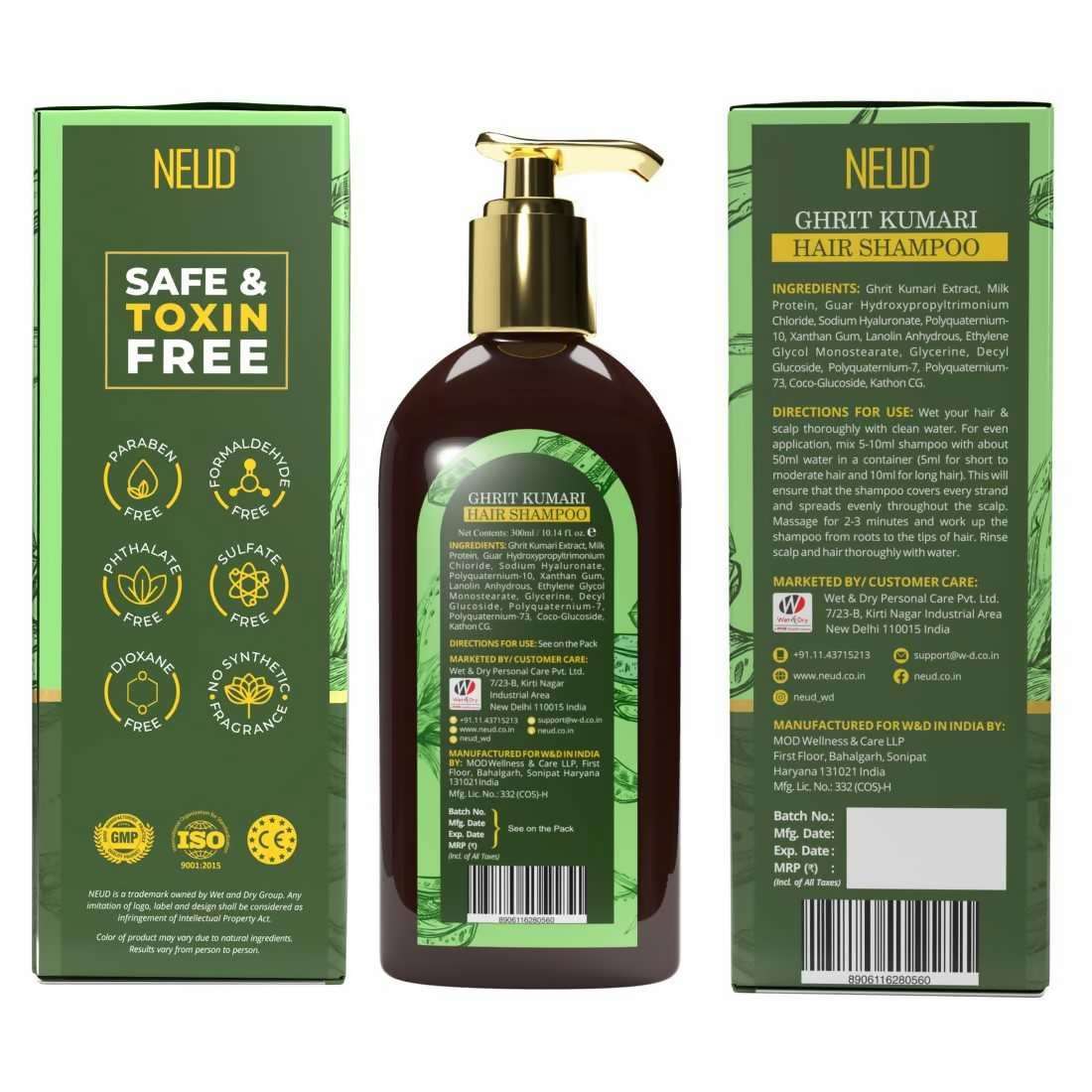 Neud Ghrit Kumari Hair Shampoo for Men & Women