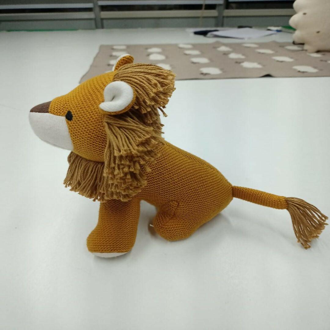 Nesta Toys Lion Plush Toy For Kids – Snuggly Knitted Cotton Soft Toy