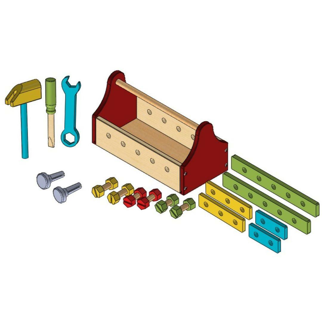 Nesta Toys Wooden Tool Box (24 Pcs)