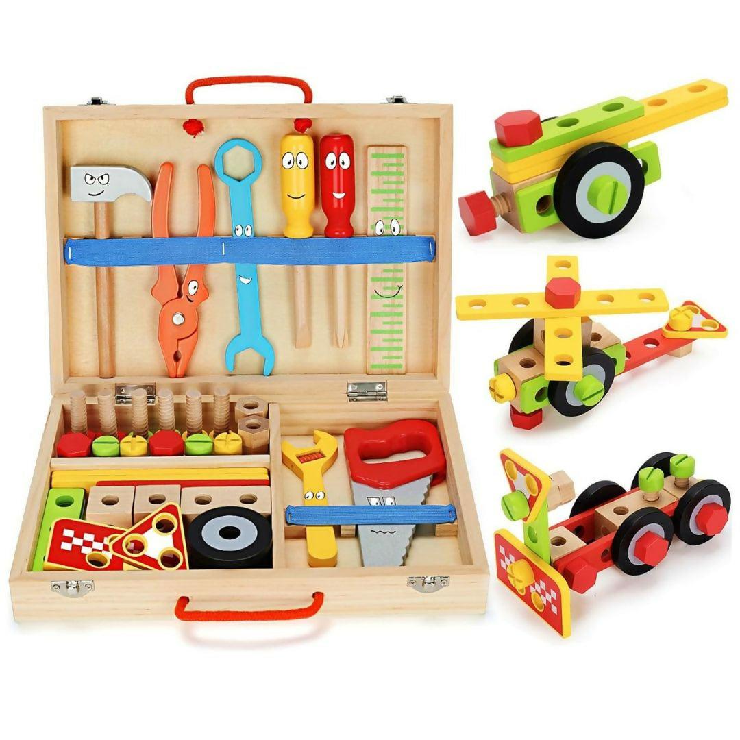 Nesta Toys 40Piece Wooden Tool Kit Set With Tool Box