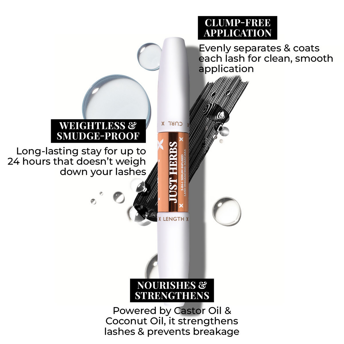 Just Herbs 2-in-1 Serum Infused Lash Enhancing Mascara