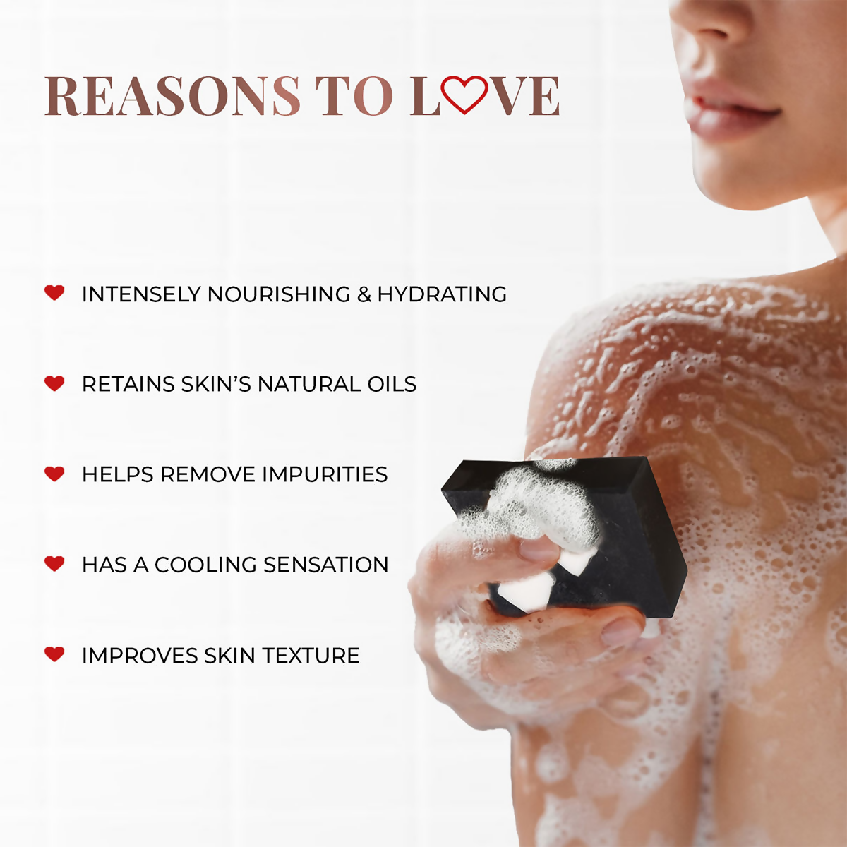 Just Herbs Coconut + Activated Charcoal Deep Cleansing Bathing Bar
