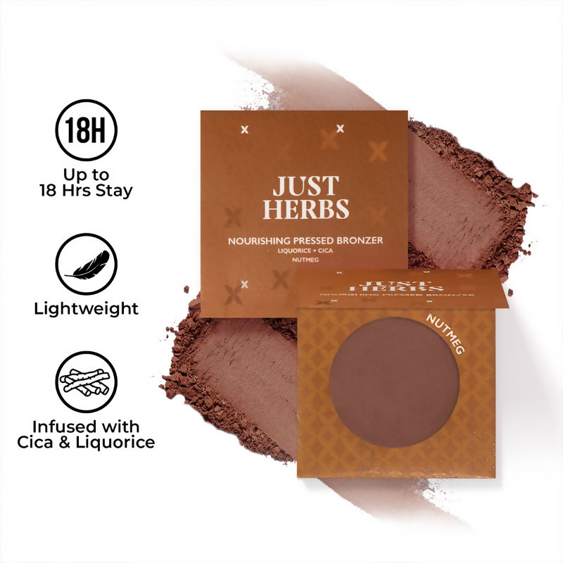 Just Herbs Nourishing Pressed Bronzer - Nutmeg