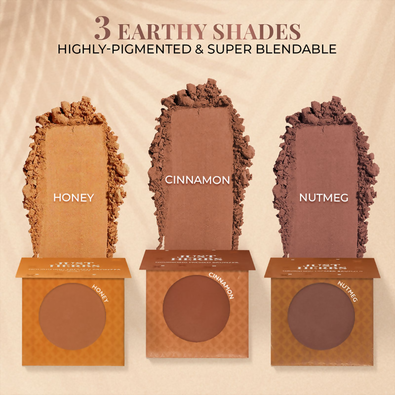Just Herbs Nourishing Pressed Bronzer - Nutmeg