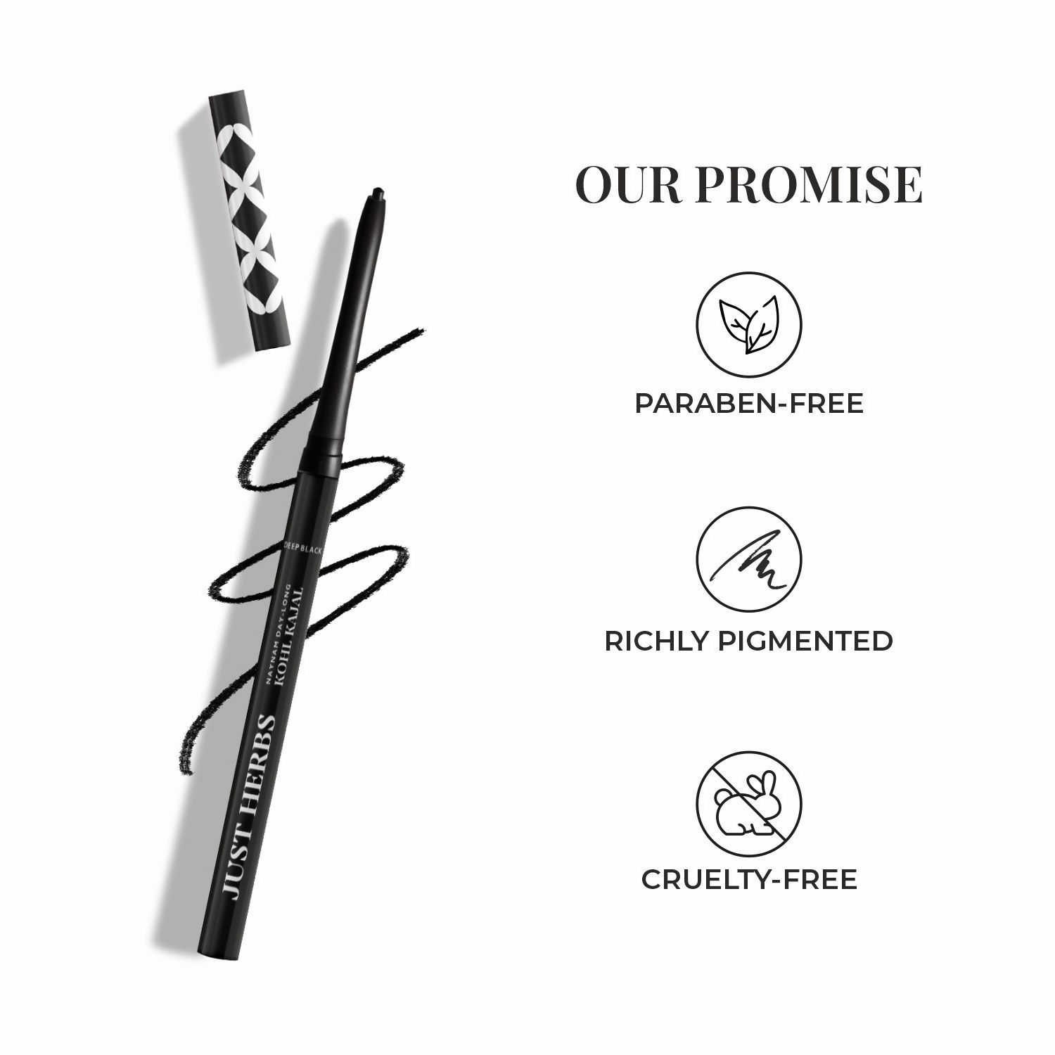 Just Herbs Naynam Day - Long Kohl Kajal