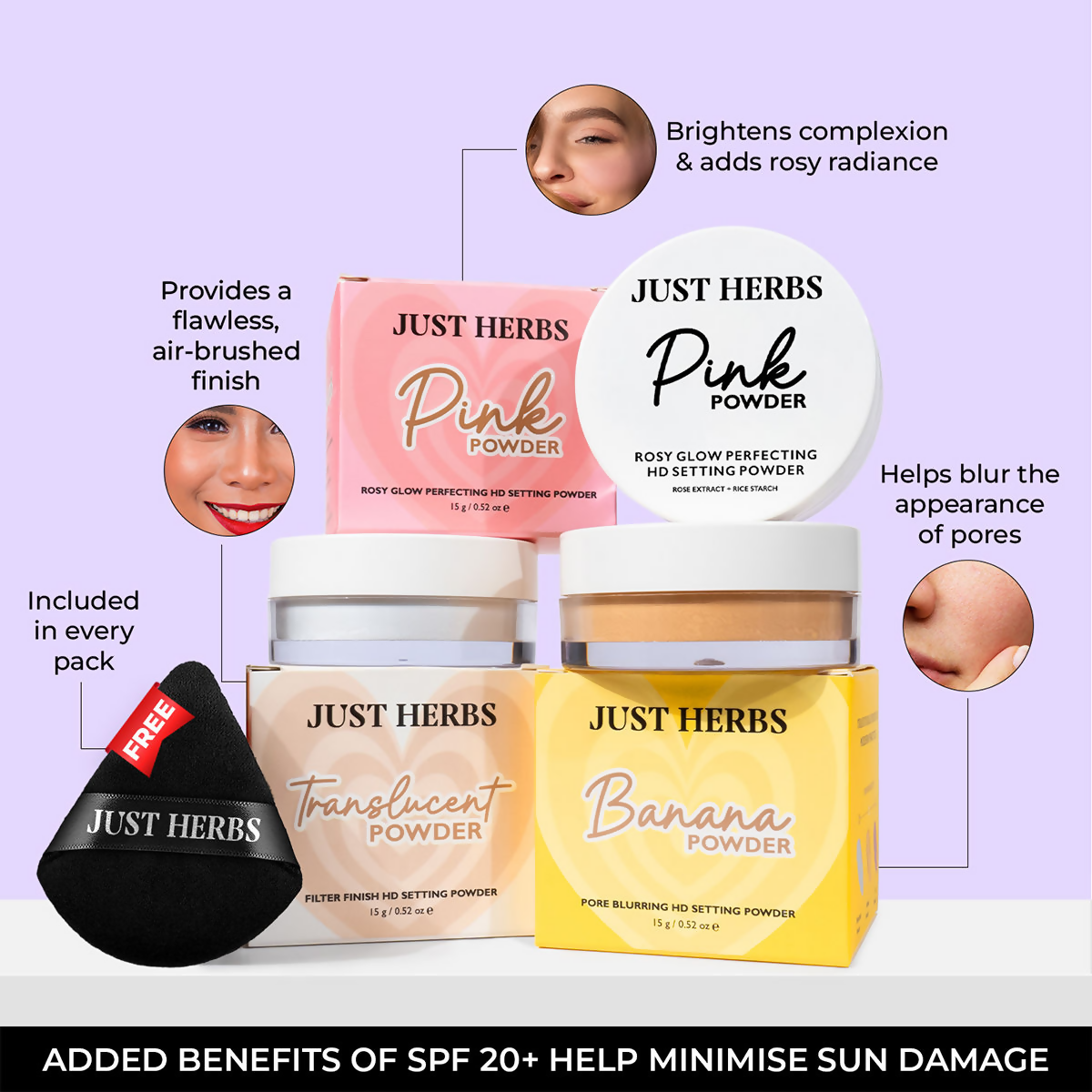 Just Herbs HD Setting Loose Powder - Translucent