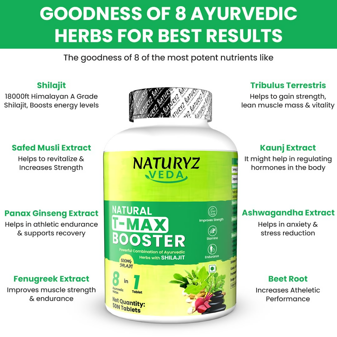 Naturyz VEDA Natural T-MAX Booster Highest Strength SJ Tablets