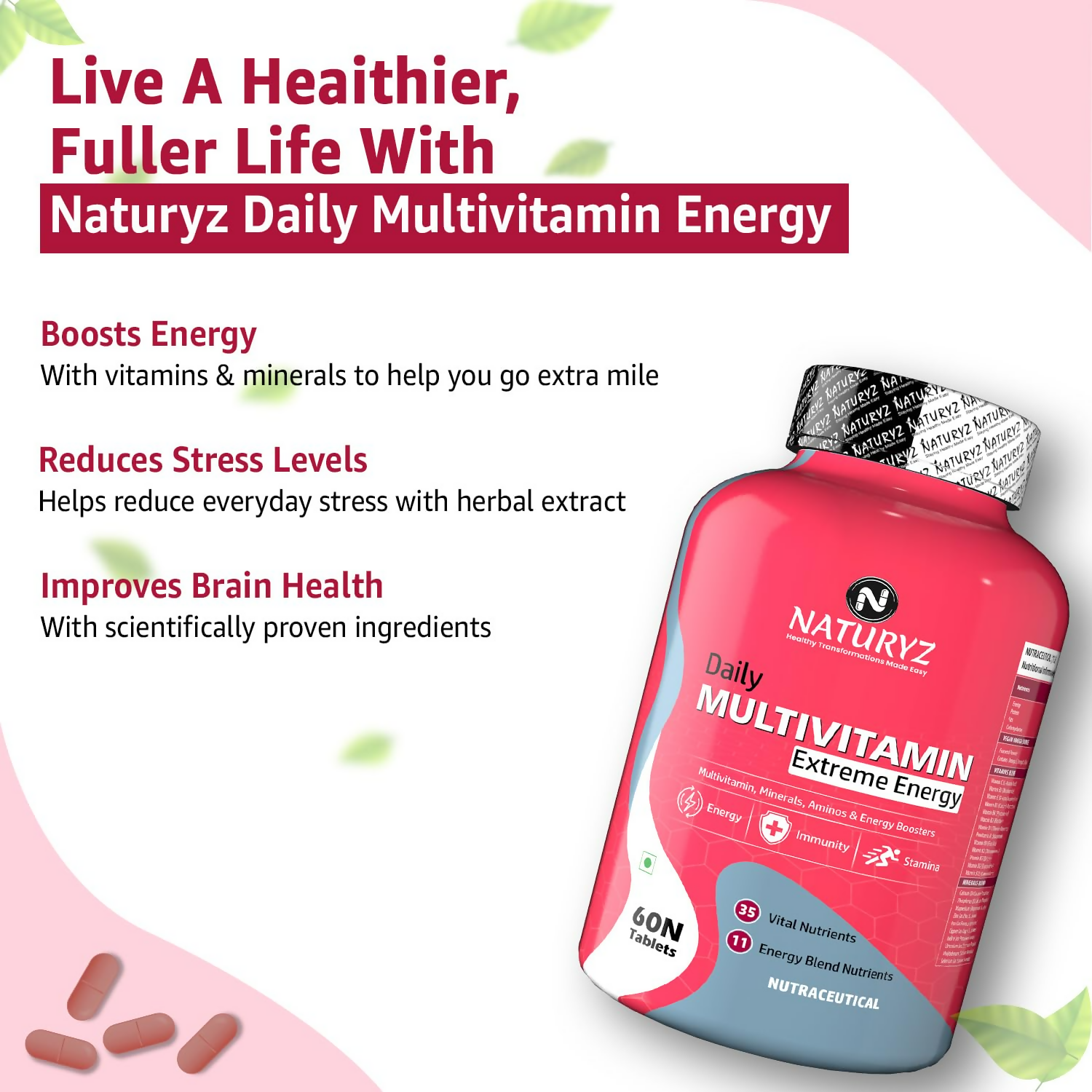 Naturyz Daily Multivitamin Extreme Energy Tablets