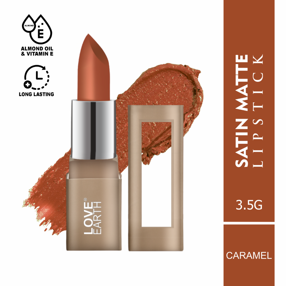Love Earth Satin Matte Lipstick - Caramel