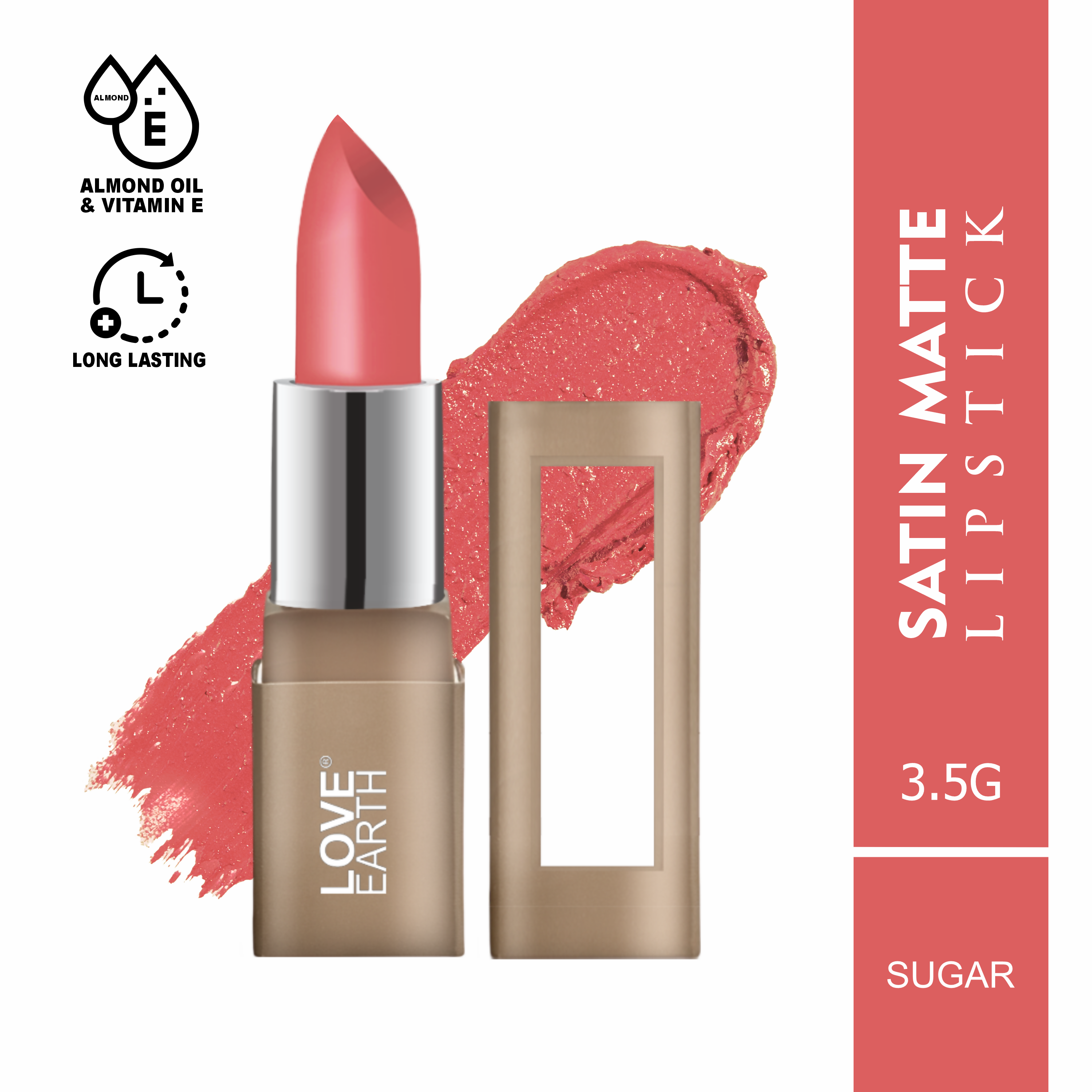 Love Earth Satin Matte Lipstick - Sugar