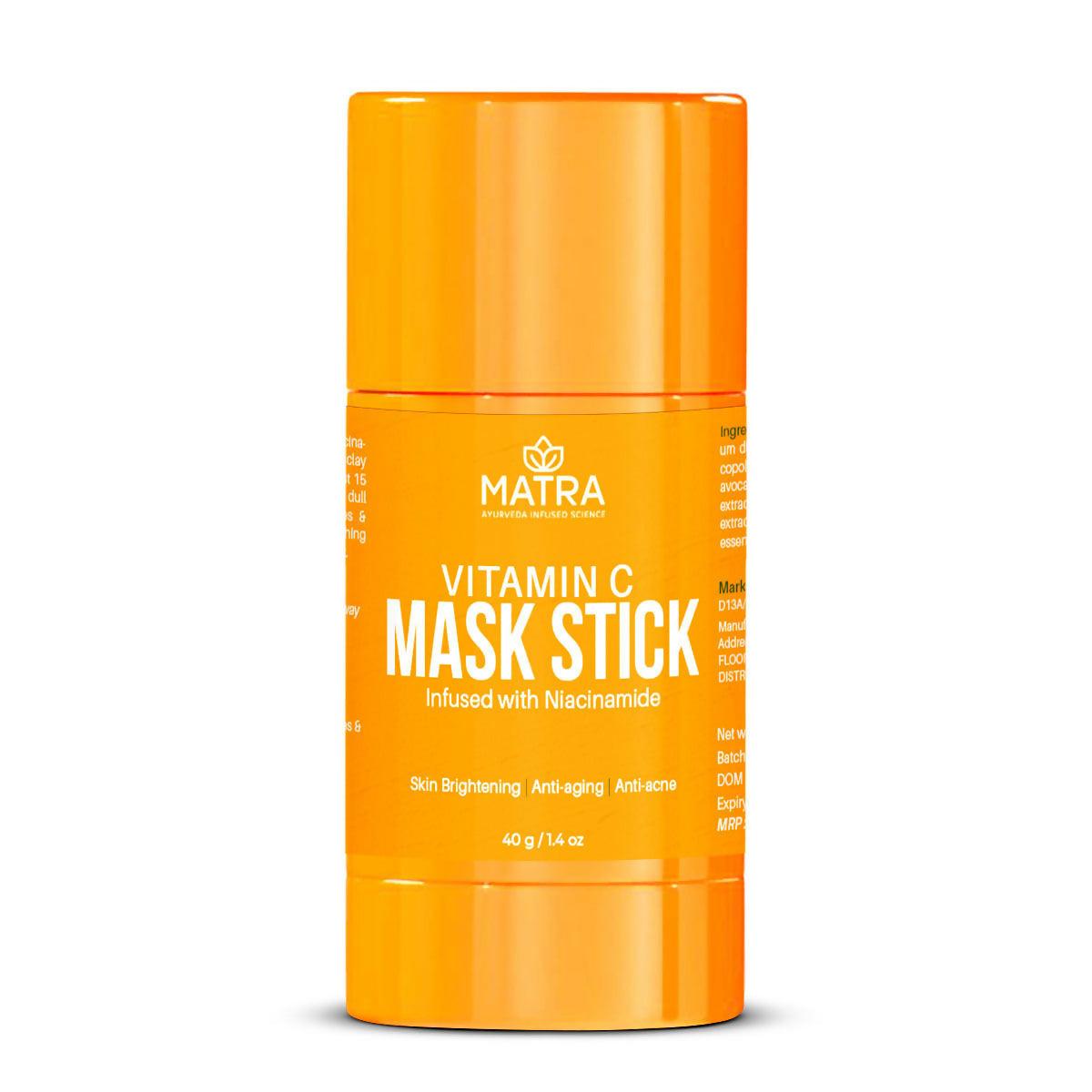 Matra Vitamin C Face Mask Stick Infused With Niacinamide For Anti-Aging, Skin Brightening & Anti-Acne