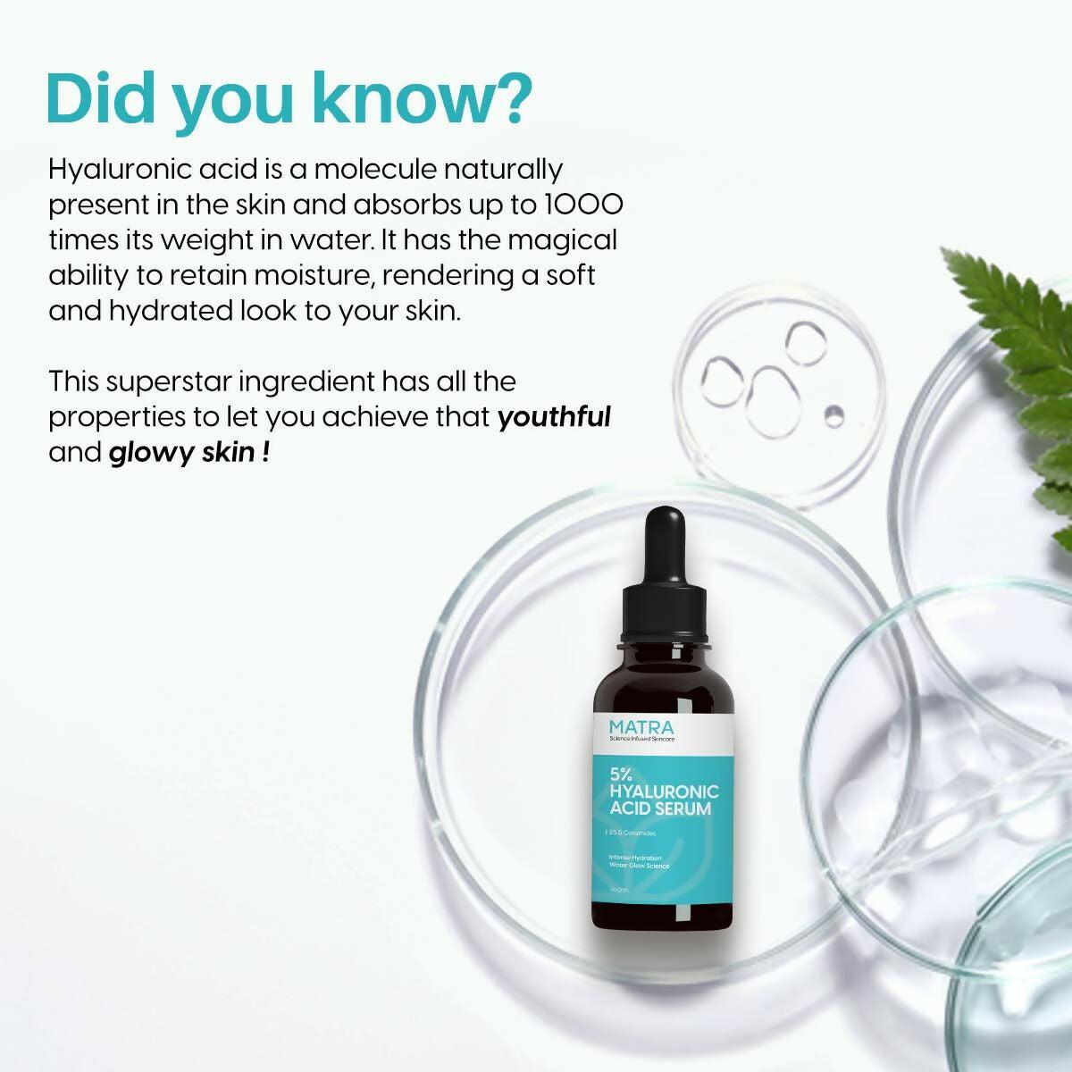 Matra 5% Hyaluronic Acid Serum For Skin Hydration, Anti-Aging & Glowing Skin