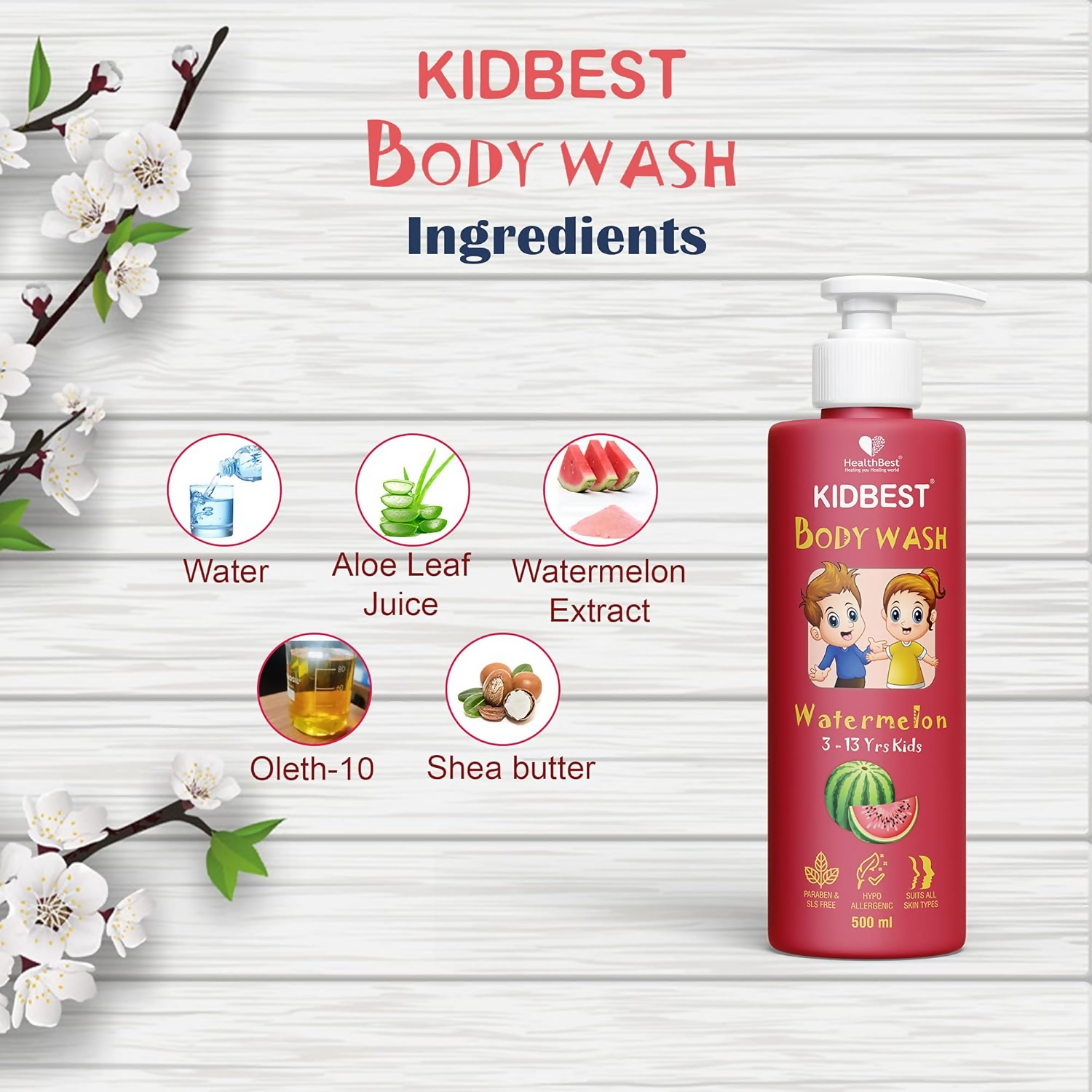 HealthBest Kid's Top to Toe Body Wash