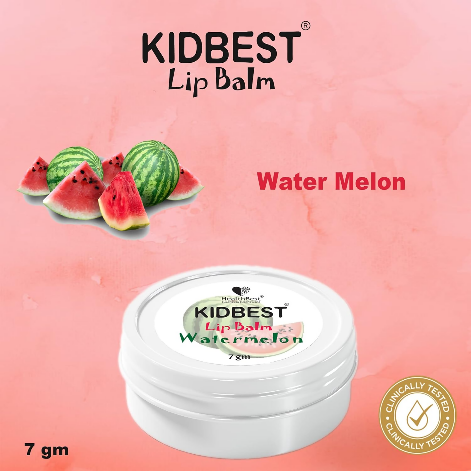 HealthBest Kidbest Lip Balm For Kids & Baby - Pink