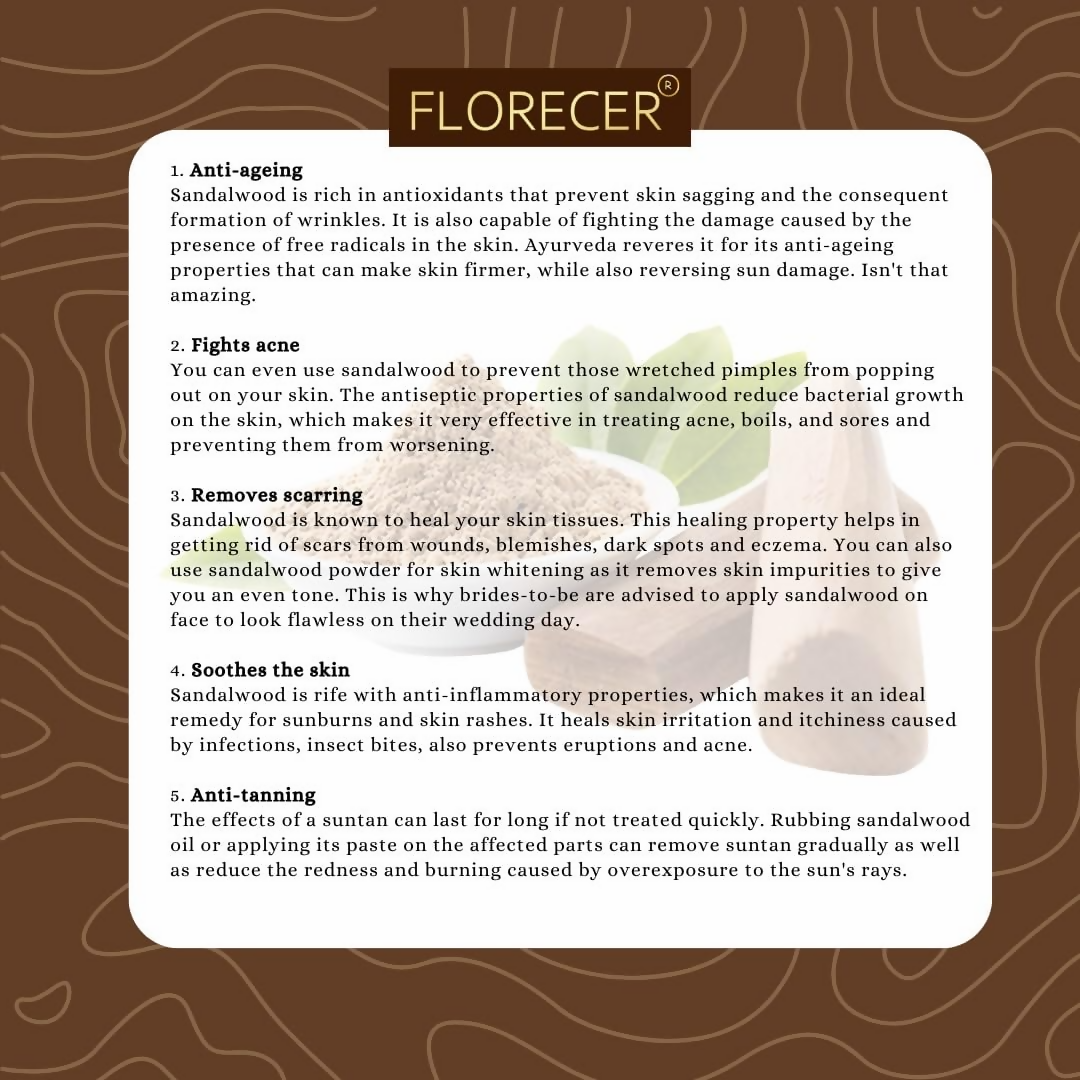Florecer Sandalwood Powder For Face Pack